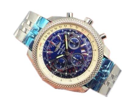 Swiss Replica Breitling Bentley Watch SS Blue Dial - 7750 Automatic